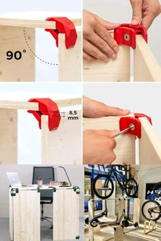 the instructions for how to make a diy workbench