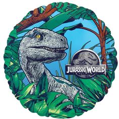 an image of a dinosaur with the words jurasic world in front of it