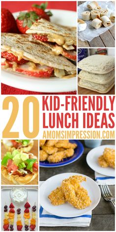 20 kid - friendly lunch ideas that are perfect for the kids to make and eat