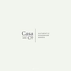 the logo for casa and co is shown in black on a light gray background