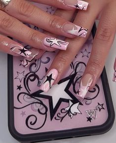 Rave Nails, Teen Nails, Vday Nails, Wildflower Cases, Star Tattoo, 9 Am, Classy Acrylic Nails