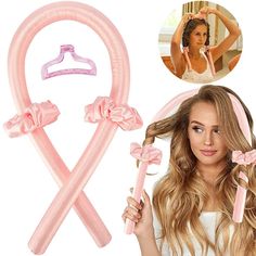 Description:Material: foam+plastic+clothDimension: 3 x100cmPackage Includes:1 x Curling Iron2 x Hair Ties1 x Hair ClipNote:1.Please understand that the actual color may be a little different from the picture due to light or differen monitor.2.Due to manual measurement, the size may have 1-2cm difference. Notice:The hair clip has been upgraded to avoid damage issue during transportation. And please contact us first if you receive a damaged hair clip, we will definitely give you a fair solution. T Curlers For Long Hair, Foam Rollers Hair, Electric Hair Curlers, Natural Looking Curls, Curling Rods, Heatless Curling, Sleep Hairstyles, Curls No Heat, Heatless Hair Curlers