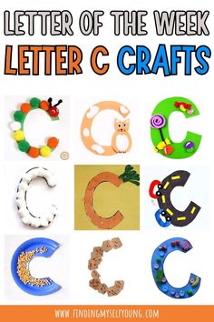 letter c crafts Letter C Montessori Activities, C Is For Carrot, Letter C Craft, C Is For Cow, C Is For Caterpillar, Letter C Preschool, Movement Exercises, Letter C Activities, Letter C Crafts