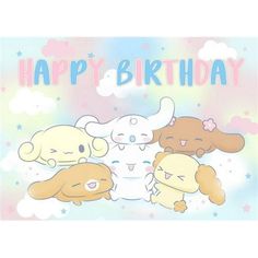 an image of happy birthday card with cute animals