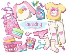 an image of laundry images with clothes and toys