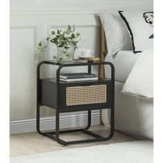 We know you're looking for something that'll add a little bit of style to your home, but also keep everything organized. You want a piece that's both beautiful and practical, and this Colson accent table is the perfect addition to your living space. The frame is made from metal and has an open shelf for all your niceties, like a vase or photo frames. The glass tabletop is exquisite'it's perfect for displaying your favorite pieces of art. Whether you're using it as a side table in the living room Metal Nightstand, Tempered Glass Table Top, Wood Accent Table, Acme Furniture, Pedestal Dining Table, End Tables With Storage, Table Black, Glass Top Table, Night Stand