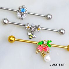 Industrial Piercing Monthly Club, 1 Month - Body Candy Industrial Piercings, Industrial Earrings, Industrial Piercing Jewelry, Jewelry Promotion, Industrial Jewelry, Industrial Piercing, Earrings Ear, Things Happen, Ear Cuffs