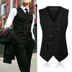 Vintage Men Outfit, Vintage Waistcoat, Waistcoat Men, Formal Fashion, Fashion Suits For Men, Retro Mode, Fashion White, Casual Vest