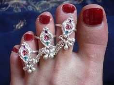 Bichiya Toe Rings, Rings Indian, Silver Payal, Real Gold Jewelry