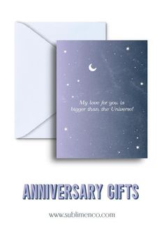 a card with the words cards for boyfriend written on it and stars in the sky