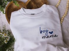 A custom Boy Mama shirt is the cutest way to show that your favorite little men call you "mama".  You can choose from several sleeve and color options to customize the shirt the at you want!  A great gift for any mom, wife, sister, friend....or treat yourself! T Shirts and long sleeves are comfy, soft, unisex size, Comfort Colors Brand Sweatshirts are plush, cozy Gildan brand  Care instructions: Gentle machine wash and hang dry.  If drying in a machine, dry on lower heat and remove promptly.  Ca Boy Mom Shirt Ideas, Boy Mom Shirt, Brand Sweatshirts, Mom Of Boys, Mom Of Boys Shirt, Boy Mama, Cricut Designs, Mama Sweatshirt, Small Business Ideas