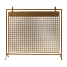 This iron fireplace screen is more than a protective cover from flying embers, but also an ornamental filler for large empty spaces in the absence of a TV or console table. This item ships in 1 carton. Please note that this item is for decorative use only. Suitable for indoor use only. Item features a single panel screen. This is a single fireplace screen. Modern style. Grayson Lane 38-in Copper Iron 1-Panel Flat Fireplace Screen | 820290 Decor Above Fireplace, Modern Fireplace Screen, Iron Fireplace Screen, Panel Fireplace, Fireplace Bookshelves, Screen Window, Aluminum Screen, Iron Fireplace, Fireplace Screen