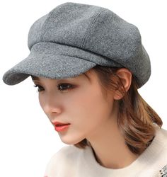 PRICES MAY VARY. ♥️ Material: High-quality cotton and wool materials bring you a well wearing experience, which is soft, comfortable, breathable, not irritating the skin, not stuffy sweat, has no odor, light weight, elastic fabric, double-layer thickening, keeping you fell relax. ♥️ Cap Circumference: 22.06 " - 23.62 ", suitable for most people. Our cute warm winter newsboy hat are designed in perfect free size for all adults, and you could pull the rope to adjust the size. ♥️ Retro Classic News 1940s Hats, Newsboy Hat, Fall Hats, News Boy Hat, Winter Hats For Women, Newsboy Cap, 1940s Fashion, Caps For Women, Daily Outfits