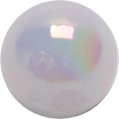 a white ball with a rainbow in the middle