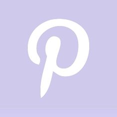 a white pin on a purple background with the letter p in it's center