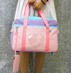 Japanese School Bag, 90s Harajuku, Happy Monster, Pastel Heart, Oc Aesthetic, Yami Kawaii, Japanese School, Cool Stuff To Buy, Kawaii Shop