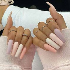 Cute Nail Designs Short Coffin Almost any food can be used as May Nails, Trendy Nail Art Designs, Blush Nails, Nails Tumblr, Classic Nails, Coffin Shape Nails, Coffin Nails Long, Sparkle Nails