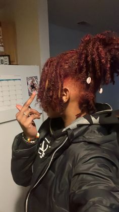 2 Strand Twist 4c Hair, 4c Starter Locs Styles, Loc Hairstyles For Women No Retwist, Deep Red Locs Black Women, Dark Red Locs Black Women, Red And Black Dreads, Red And Black Dreads Black Women, Red And Black Dreadlocks