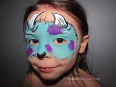 Mike Wazowski Face Paint, Descendants Face Paint, Disney Character Face Paint, Sully Makeup Monsters Inc, Face Paint Characters, Disney Face Painting Ideas