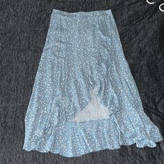 Bohme Boutique, Never Worn, Brand New!! Flowy, Lightweight Skirt, Perfect For A Wine Tasting Day! Light Blue Flowy Skirt For Day Out, Blue Casual Maxi Skirt For Brunch, Flowy Blue Skirt For Day Out, Blue Asymmetrical Maxi Skirt For Spring, Casual Blue Flowy Skirt, Casual Flowy Blue Skirt, Blue Flowy Feminine Skirt, Light Blue Beach Skirt, Flowy Light Blue Lined Maxi Skirt