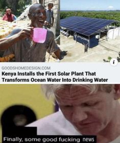 an image of people drinking water and one is holding a pink cup in his hand