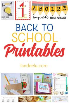 back to school printables with the text back to school printables on it