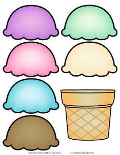 Sg Ice Cream Scoop Template, Buku Diy, Cone Template, Paper Dolls Diy, Paper Toys Template, Paper Doll Template, Paper Animals