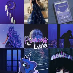 the collage has pictures of princess lunaa