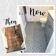 a bathroom with tile flooring next to a sink and toilet in the same room