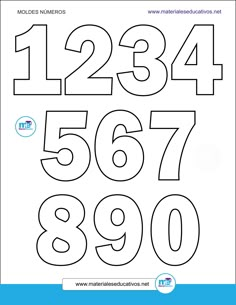 numbers that are in the shape of letters and numbers for kids to color, including one number