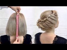 #MayaEvstafeva - YouTube Hairstyles Step By Step Short Hair, Hair Updos Tutorials, Hair Bun Tutorial, Hair Upstyles, Long Hair Tutorial, Hair And Makeup Tips, Long Hair Updo, Peinados Fáciles Para Cabello Corto, Hair Tutorials For Medium Hair