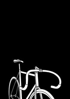 a black and white drawing of a bicycle