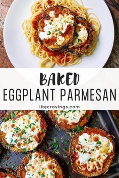 baked eggplant parmesan is an easy and delicious appetizer recipe