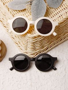 2pcs Unisex Baby Fashion Round Fashion Glasses Suitable For All Seasons (With Glasses Case) Multicolor    ABS     Kids Accessories, size features are:Bust: ,Length: ,Sleeve Length: Baby Sunglasses, Photoshoot Props, Kids Glasses, Vase Arrangements, Fashion Glasses, Kids Hair Accessories, New Baby Girls, Kids Sunglasses, Eyewear Accessories