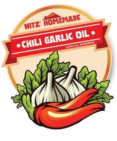 an image of a chili garlic oil label