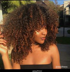 Pintrest: @flameprincess Natural Hair Highlights, Hair Myth, Dyed Curly Hair, Highlights Curly Hair, Dyed Natural Hair, Natural Hair Inspiration, Long Curly Hair