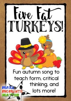 Skip To My Lou Printables, Thanksgiving Music Activities, Preschool Preparation, Fall Music Activities, Turkey Songs, Toddler Music, Autumn Song, Teaching Thanksgiving