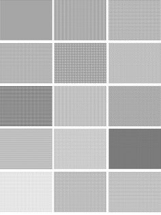 several squares are shown in black and white