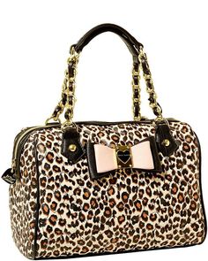 Betsey Johnson Handbag Leopard Accessories, Leopard Bag, Cute Handbags, Handbag Heaven, Girl Things, Va Va Voom