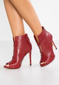 ADALIND - Ankle boot - red Heel Collection, Vetements Shoes, Sandals High Heels, Shoe Wardrobe, High Heels Shoes, Fashion Sandals, Pretty Shoes, Heels Shoes