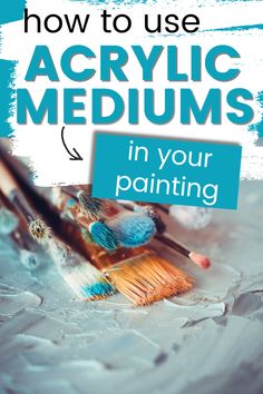 paint brushes on a palette with paint Art Yarn Weaving, Textured Acrylic Painting, Paint Mediums, Oil Painting Lessons, Acrylic Ideas, Acrylic Painting Ideas, Easy Acrylic Painting