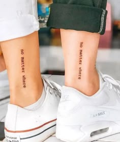 Distance Tattoos, Unique Small Tattoo, Matching Best Friend Tattoos, Bestie Tattoo, Inspiration Tattoos, Mother Tattoos, Small Meaningful Tattoos, Bff Tattoos, Matching Couple Tattoos