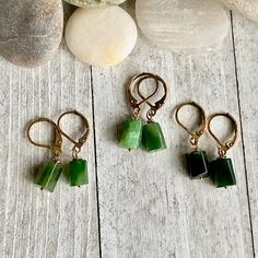 Jade Earrings, Genuine Jade Earrings,Natural Jade Earrings,Raw Stone Earrings,Jade Dangle Earrings,G Cheap Handmade Jade Earrings, Cheap Adjustable Jade Earrings, Turquoise Earrings Gold, Green Stone Earrings, Raw Stone Earring, Turquoise Stud Earrings, Fancy Blouse, Green Shades, Wire Ring