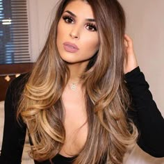 Hair Color Light Brown, Brown Hair Balayage, Long Brown Hair, Brown Blonde Hair, Light Brown Hair, Pretty Hair, Brown Hair Colors, Great Hair, Layered Hair