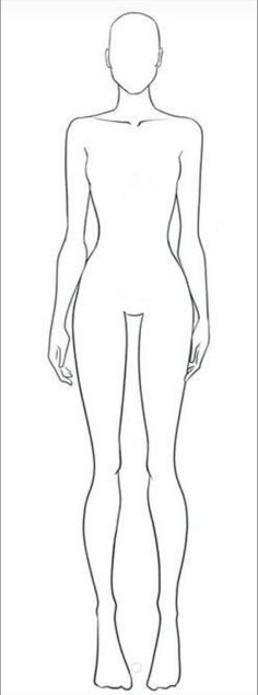 a line drawing of a female body with the shape of a woman's torso