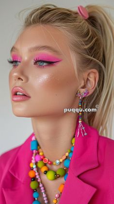 Pretty in Pink: Stunning Pink Eyeshadow Looks to Try Now Romantic Eye Makeup, 80s Hair And Makeup, Pink Eyeshadow Looks, Eyeshadow Styles, Pink Eyeshadow Palette, Pink Smokey Eye, Pink Eyeshadow Look, Make Your Eyes Pop, Candy Makeup