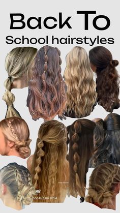 Cute Sporty Hairstyles, Aesthetic Hairstyles, Cute Hairstyles For School, Easy Hairstyles For Thick Hair, Hair Inspiration Long, Hair Dyes, Cute Simple Hairstyles