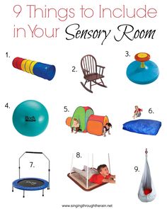 the 9 things to include in your sensory room, including toys and other items