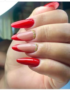 Brown Acrylic Nails, Glitter French Manicure, Classic Nails, Red Nail Designs, Red Nail, Classy Nails, Chic Nails, Best Acrylic Nails, Long Acrylic Nails