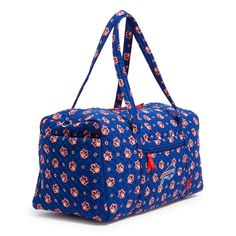 Explore the Vera Bradley NFL lineup of top-rated styles sure to capture your team spirit. This duffel has it all! Interior pockets keep your cosmetics, flat irons and socks all sorted. The exterior pockets keep boarding passes, reading material or snacks close by. Vera Bradley NFL Large Travel Duffel Bag in Buffalo Bills Bandana Vera Bradley Duffle Bag, Travel Duffel Bag, Boarding Passes, Flat Irons, Checked Luggage, Backpack Lunch Bag, Duffel Bag Backpack, Frequent Traveler, Belt Purse